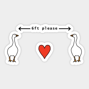 Funny Quarantine Quotes Goose Social Distancing Sticker